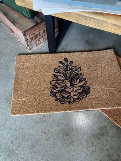 New! Pinecone Doormat