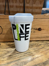 16 oz. Pine Life Silipint Cup with Lid - White Marble