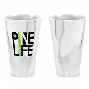 16 oz. Pine Life Silipint Cup with Lid - White Marble