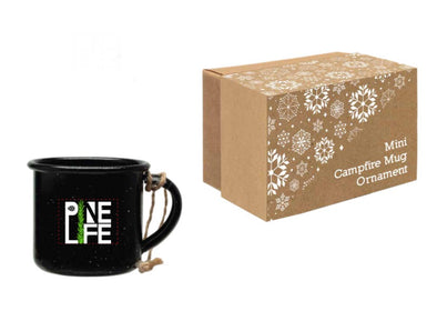 New! Mini Pine Life Campfire Mug Ornament - Black