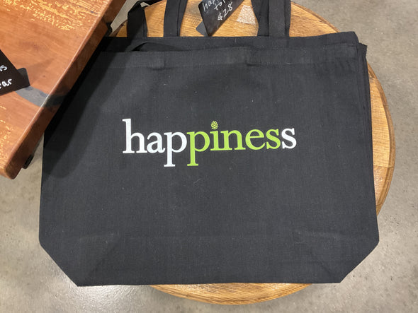 Hap[pines]s Jumbo Gusset Tote - Black