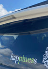 Happiness Vinyl Car Decal 10 X 3”