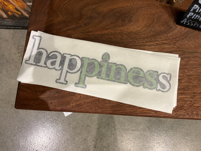 Happiness Vinyl Car Decal 10 X 3”