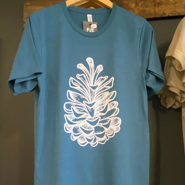 Unisex Adult Pinecone Tee - Heather Blue