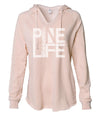 New! Pine Life Wave Wash Pullover Hoodie - Peach Tree