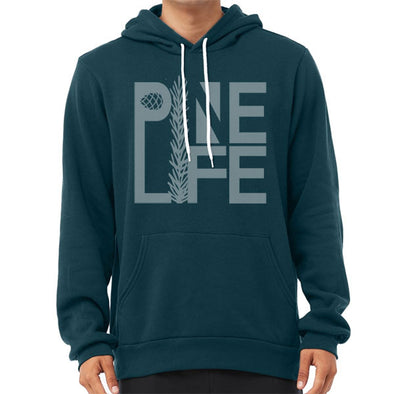 New! Pine Life Unisex Fleece Hoodie - Atlantic Blue