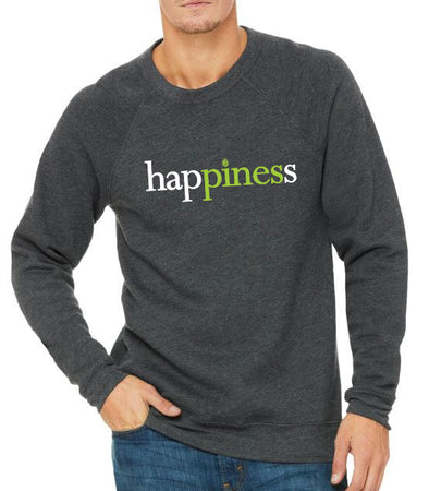 hap{pines}s Fleece Crewneck Sweatshirt - Dark Heather Grey