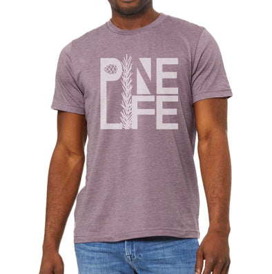 Pine Life Crewneck Tshirt - Heather Purple