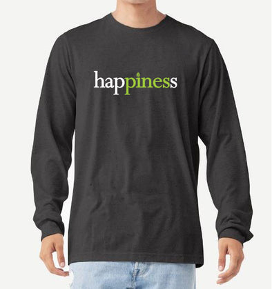 Pre-Order! Hap[pines]s Unisex Jersey Long Sleeve Tshirt - Dark Heather Grey