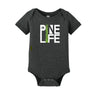 Restocked! Pine Life Infant Short-Sleeve Onesie - Dark Heather Grey