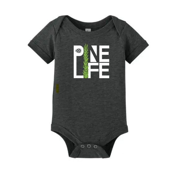 Restocked! Pine Life Infant Short-Sleeve Onesie - Dark Heather Grey