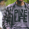Pine Life Crew T-Shirt Unisex - Heather Grey/Black