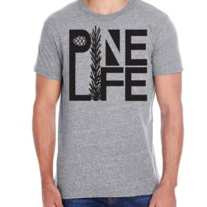 Pine Life Crew T-Shirt Unisex - Heather Grey/Black