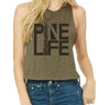 Women's Racerback Crop Tank - Olive