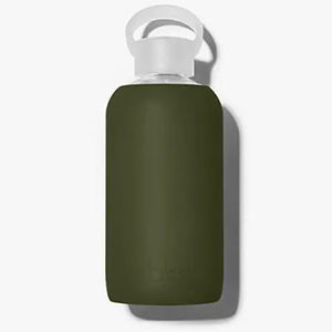 16 oz. bkr Glass Water Bottle - Opaque Olive